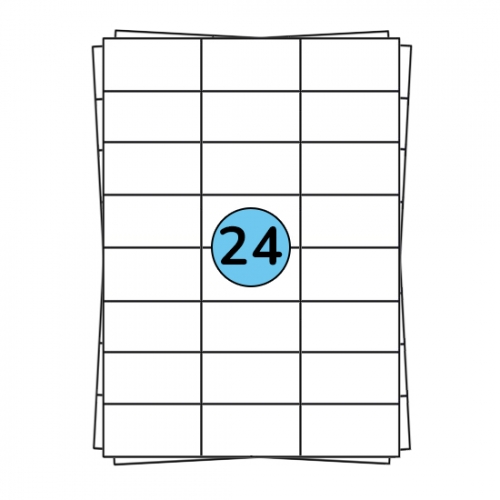 A4 sheet labels 70 x 37 mm, 2,400 labels