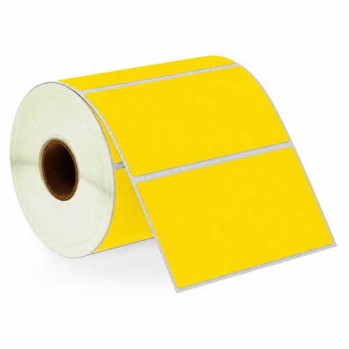 Zebra compatible labels yellow, 102 x 50mm, 1300 labels